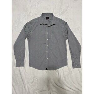 UNTUCKit Mens S "Wagner" Button Up Long Sleeve Shirt Black/White